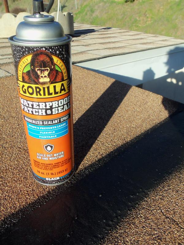 Gorilla Glue Black Waterproof Patch & Seal Spray Sealant, 16 Ounce Can,  assembled product weight 1.3 lbs 