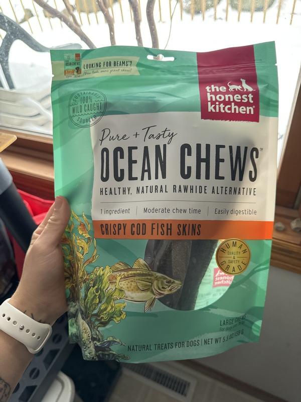 The Honest Kitchen Ocean Chews Crispy Cod Fish Skins Dog Treats 5.5 oz. Petco