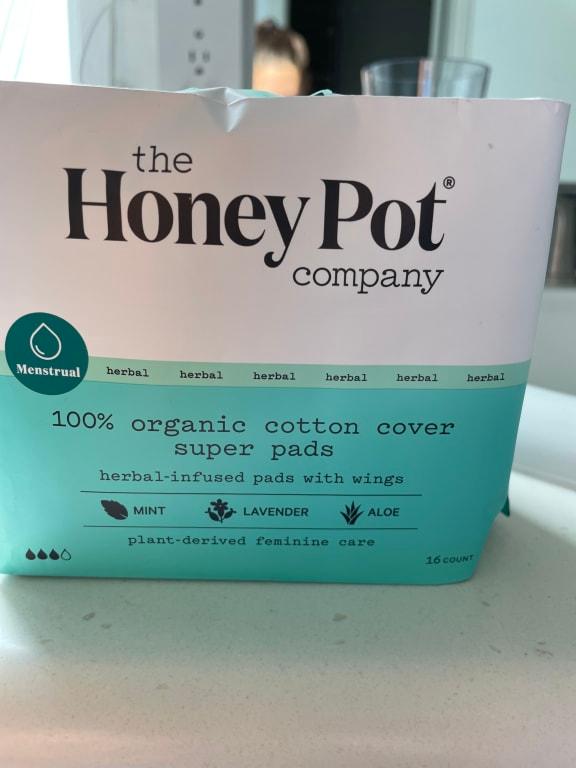 The Honey Pot Company, Herbal Super Pads with Wings, Organic Cotton Cover,  16 ct. 