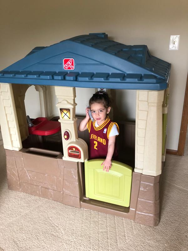 My daughter playing in the house