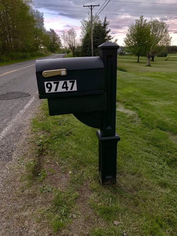 Large Heavyduty Poly Hudson Mailbox Post Mount Weather Resistant Polymer Black 