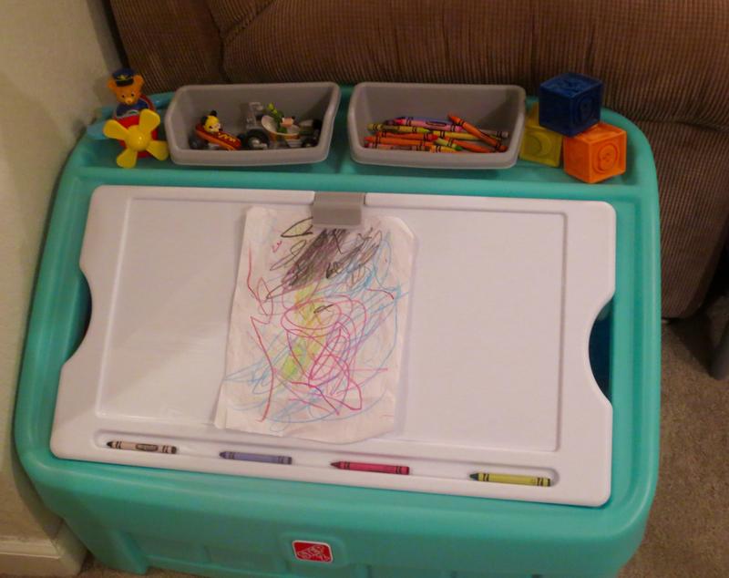 Step2 2-in-1 Toy Box & Art Lid - Gray