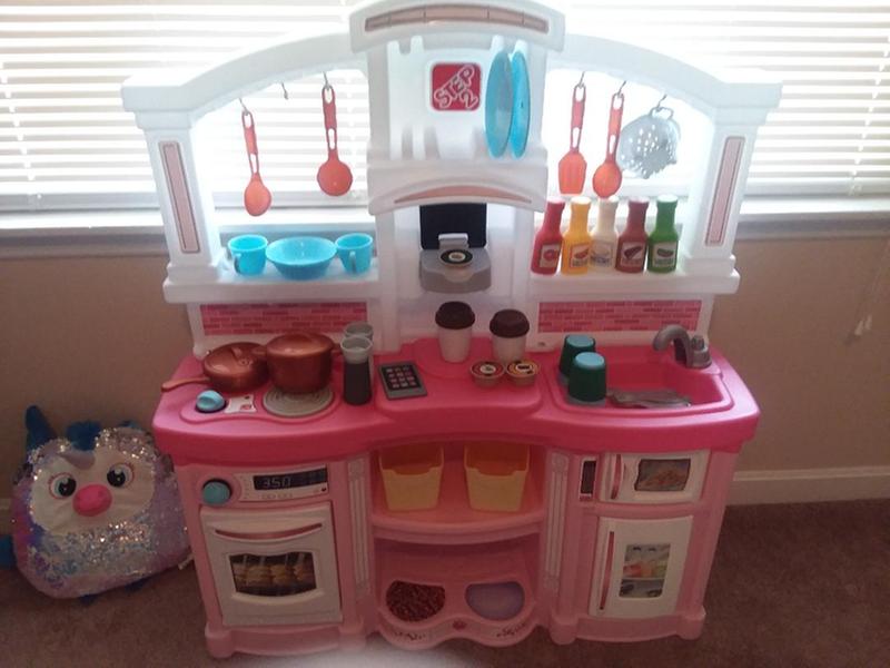 Step2 488399 Fun With Friends Kids Play Toy Kitchen Set Large Pink for sale online 