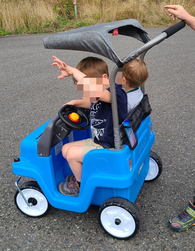 Step2 Side-By-Side Push Around SUV Voiture Enfant Porteur Auto en bleu -  Pour 2