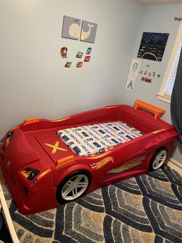Toddler To Twin Race Car Bed, Step2 Hot Wheels Twin Bed
