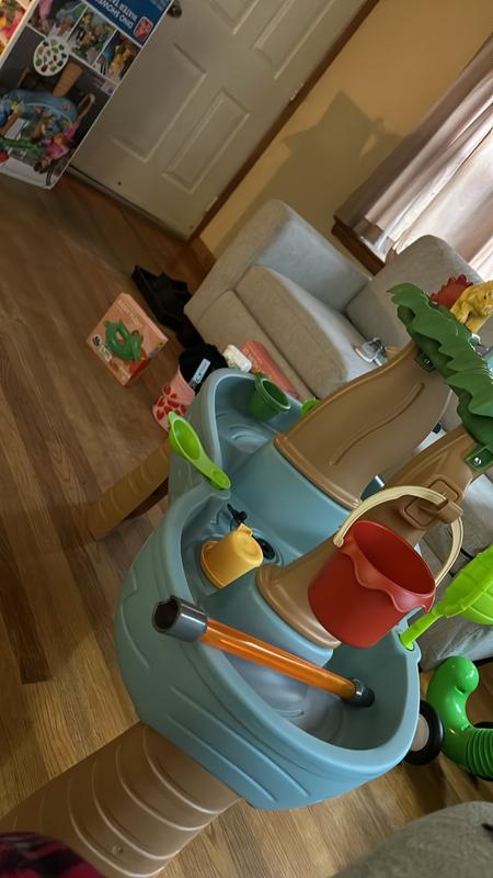 Not a good photo but this is our water table in Easter morning!