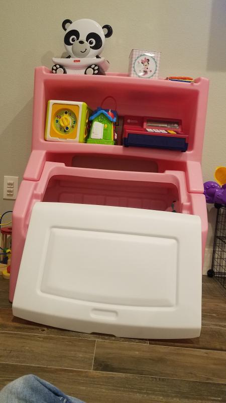 Step 2 toy box with shelf clearance pink