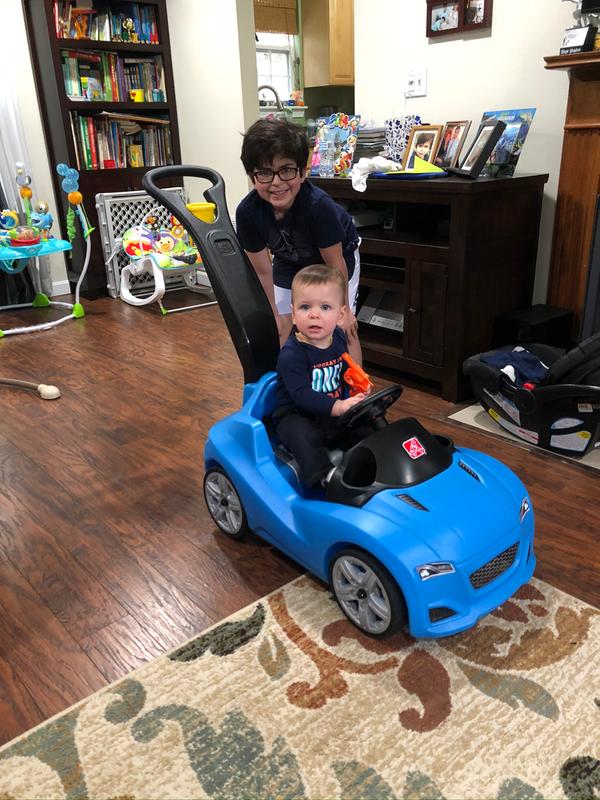 Step2 Whisper Ride Blue Cruiser Push Car and Ride on Toy for Toddlers