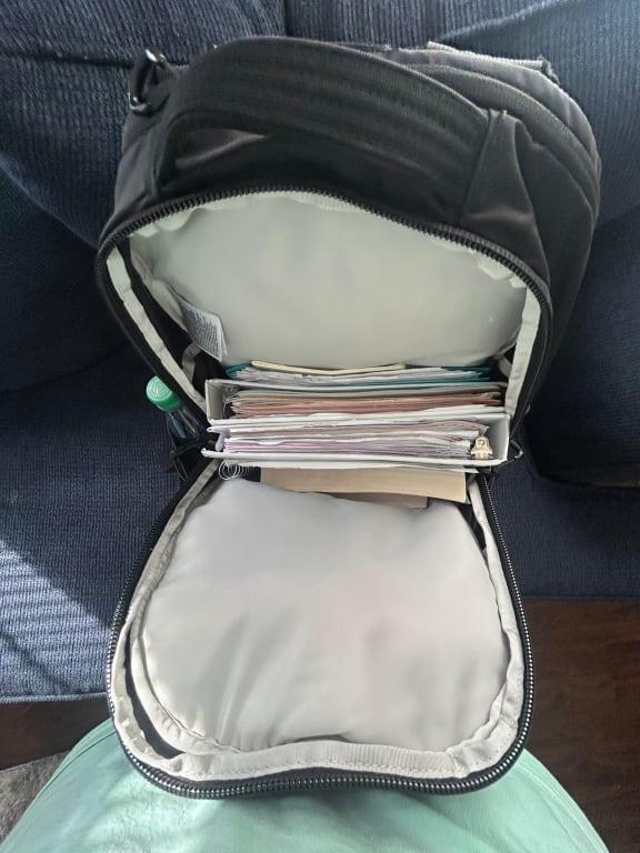 Customer photo for "This backpack is amazing, it has SO MUCH space!"