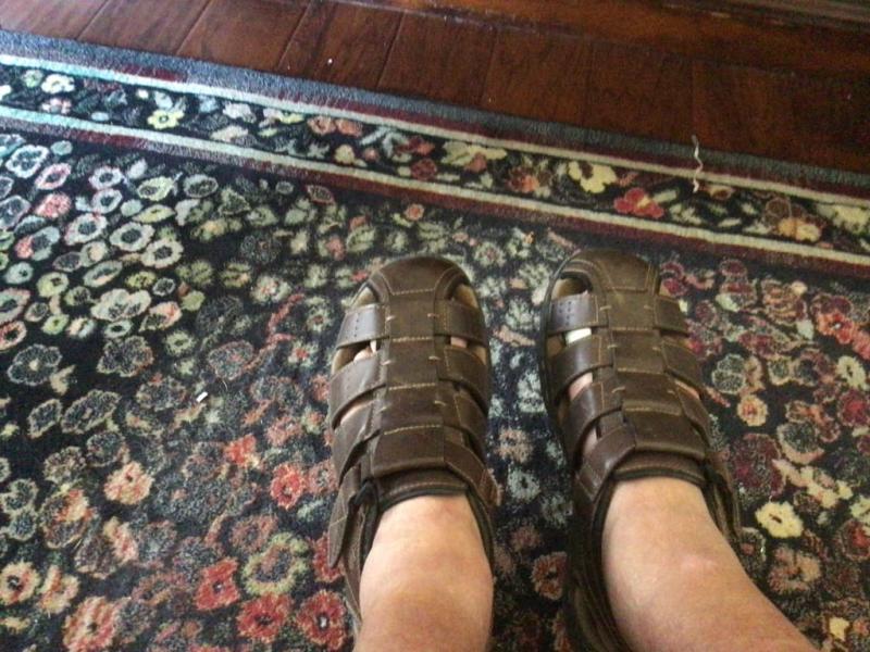 Customer photo for "MY NEW SANDALS."