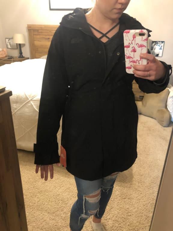 Customer photo for "obsessed with this coat"