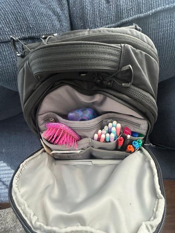Customer photo for "This backpack is amazing, it has SO MUCH space!"