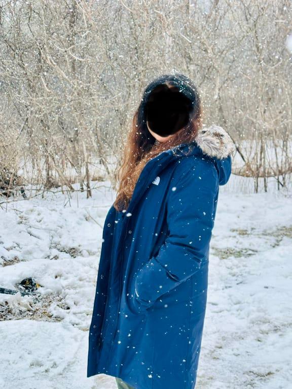 Customer photo for "Stay Warm in Style The Perfect Women's Arctic Hooded Parka"