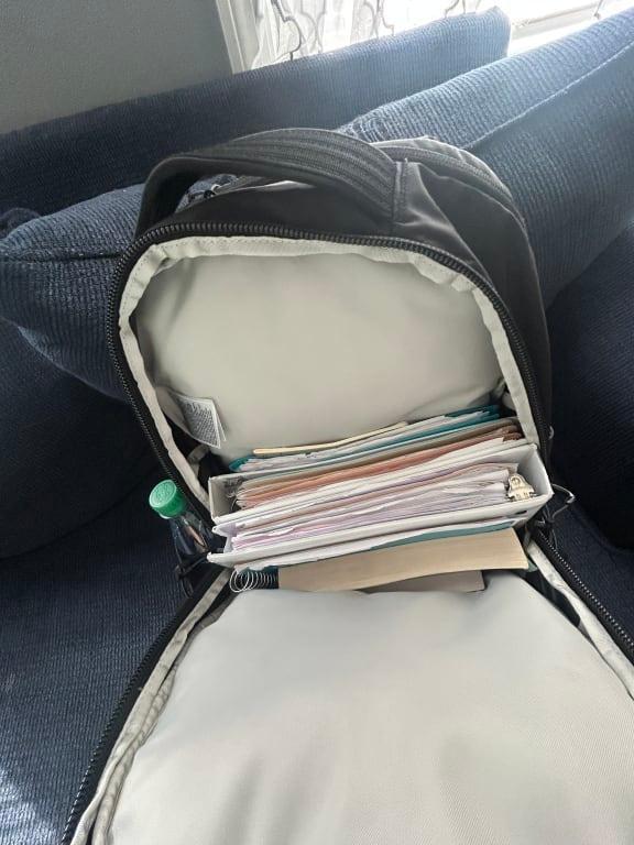 Customer photo for "This backpack is amazing, it has SO MUCH space!"