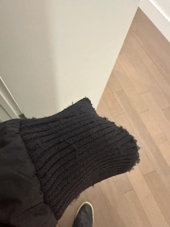 Customer photo for "Warm, well-fitting jacket but poor quality cuffs"
