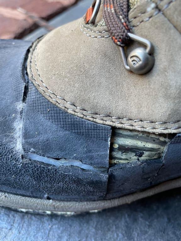 Customer photo for "Boots literally fell to pieces - horrible quality"
