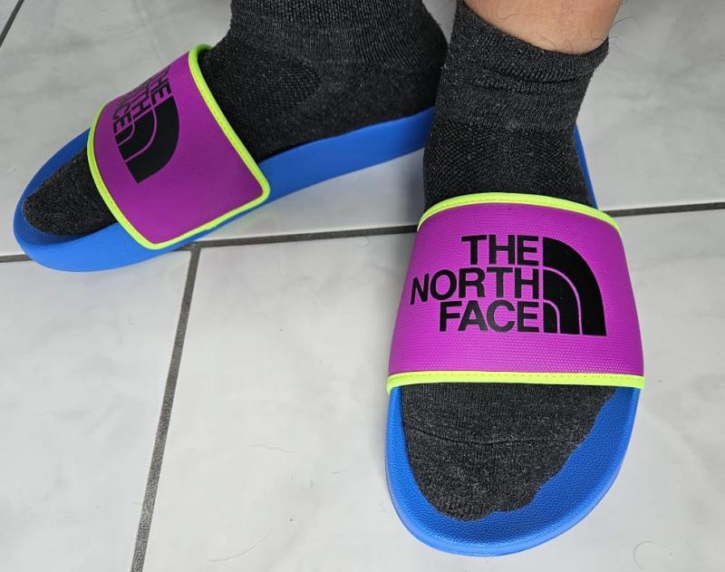 Customer photo for "These comfy slides glide over any and all terrains!"