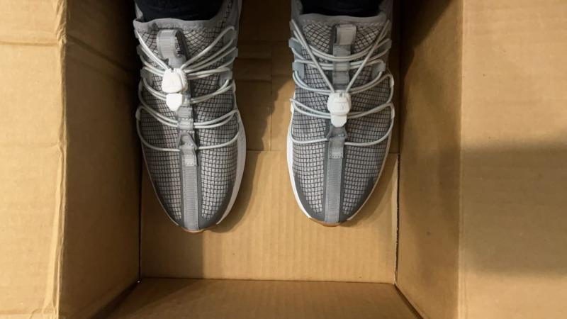 Customer photo for "Wearing a very comfortable pair of shoes"