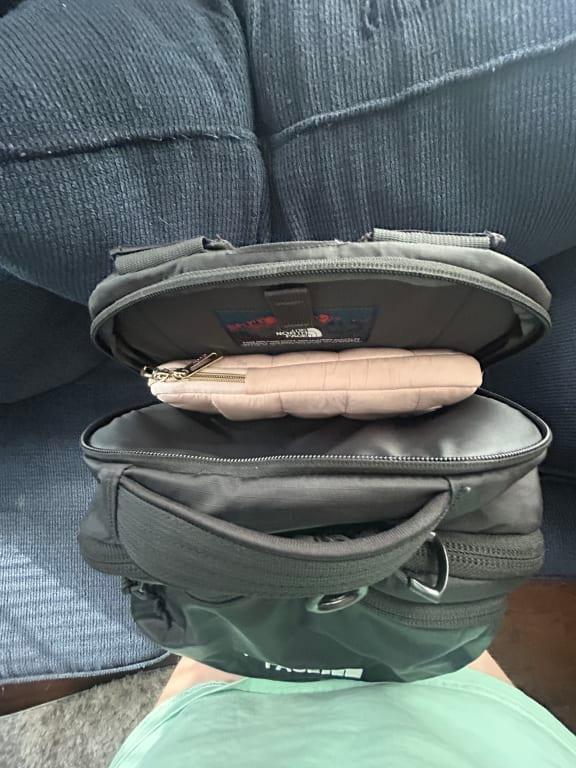 Customer photo for "This backpack is amazing, it has SO MUCH space!"