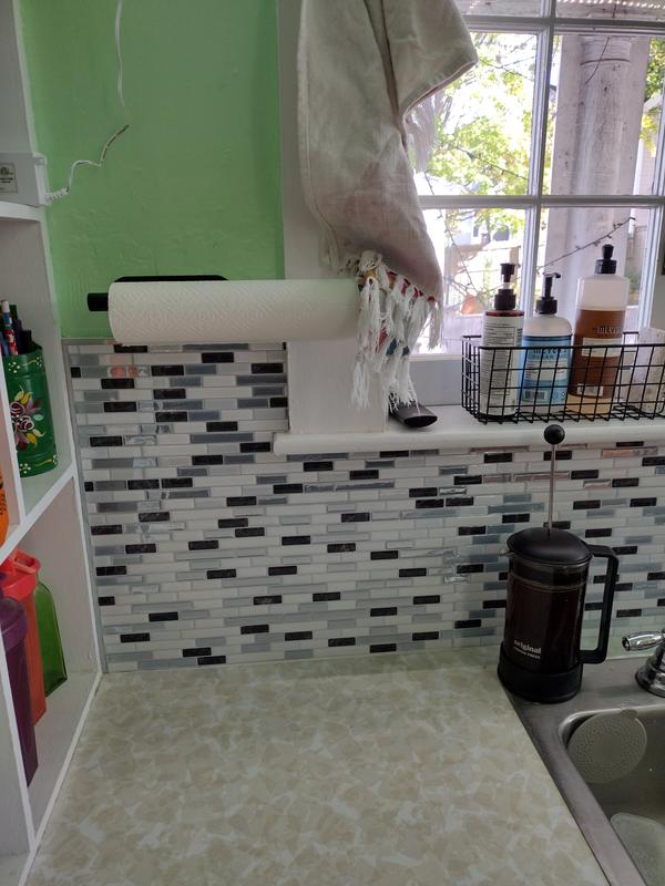 Smart Tiles 4pk Kitchen Glossy Peel & Stick 3D Tile Backsplash #2999