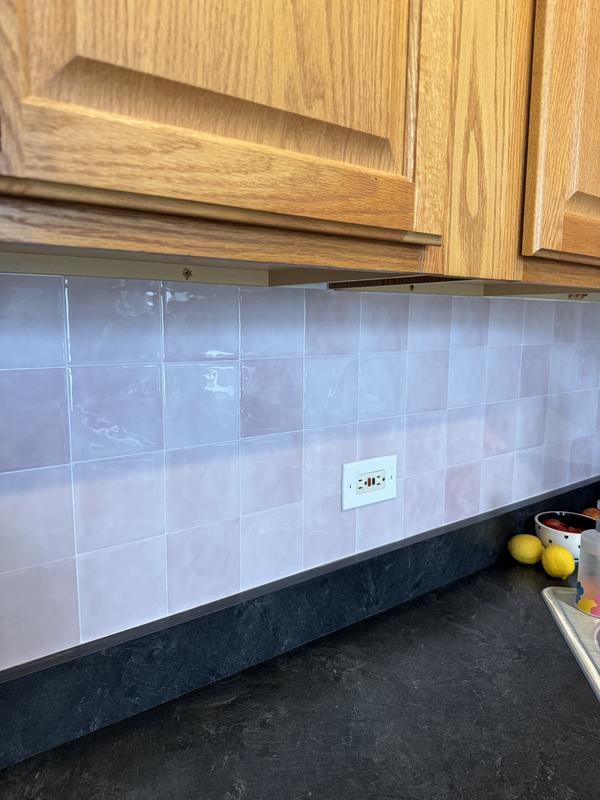 Smart Tiles Zellige Costa Green 9-in x 9-in Glossy Resin Uniform Squares Peel and Stick Wall Tile (2.22-sq. ft/ Carton)