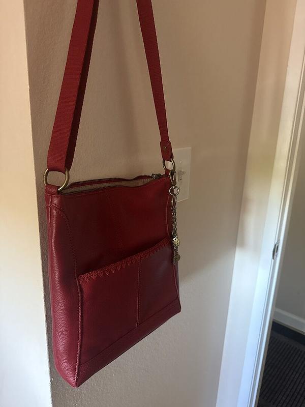 Customer photo for "Wow! This soft leather crossbody"