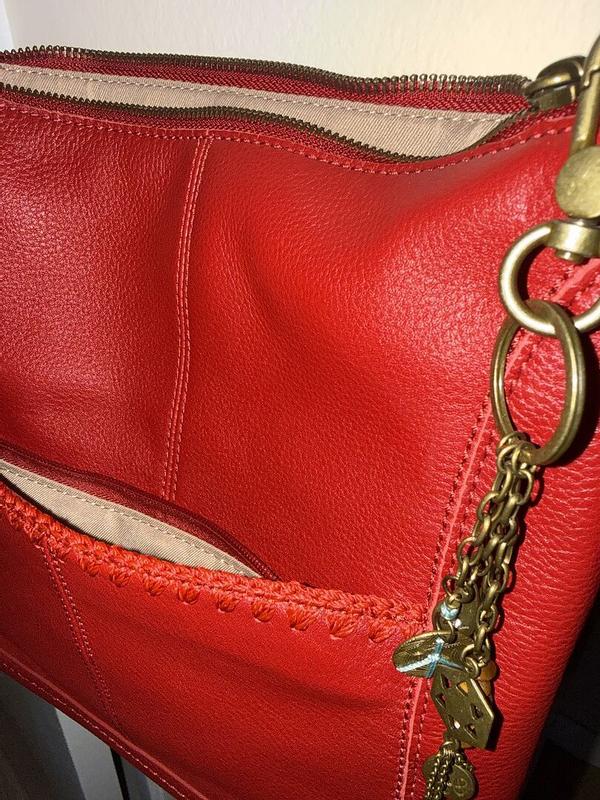 Customer photo for "Wow! This soft leather crossbody"