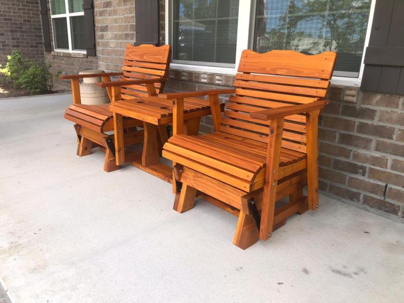 Treasure State Amish Co. Outdoor Gliding Chair Set