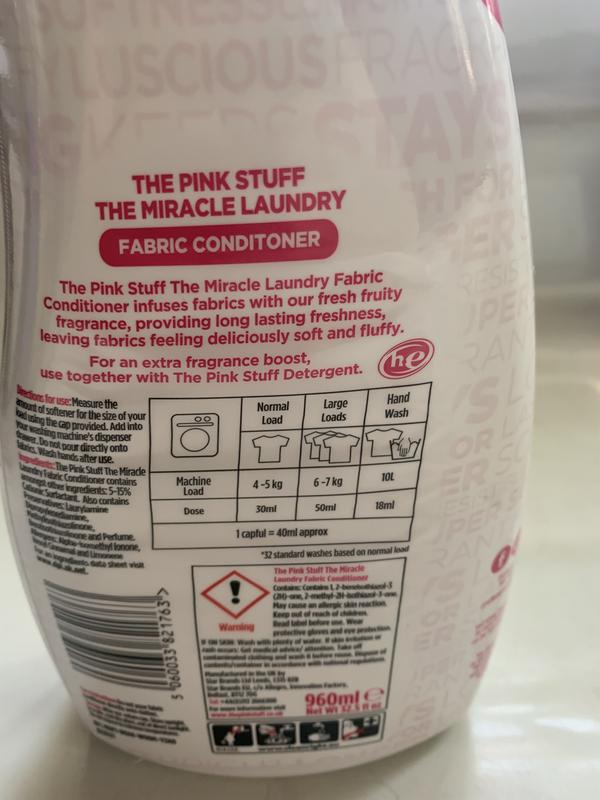 The Pink Stuff, Miracle Laundry Fabric Conditioner, Liquid, 32 Loads, 32.5  fl. oz.