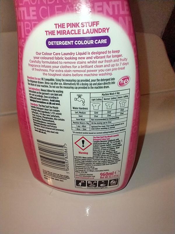 THE PINK STUFF - The Miracle Laundry Detergent Colour Care Liquid – The  Pink Stuff