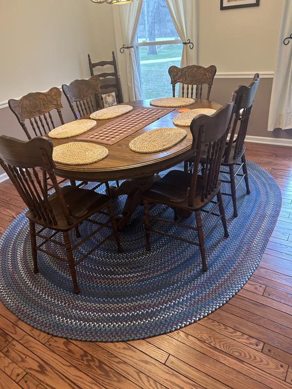 Multicolor Wool Rug | Reversible Braided Rug