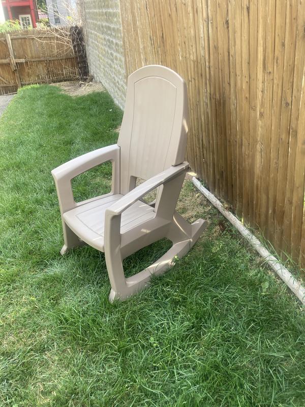 Extra Wide Rocking Chair Weather Resistant Outdoor Seat