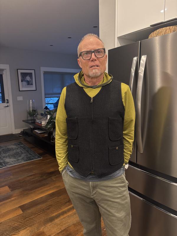 Mens Full-Zip Insulating Wool Utility Vest