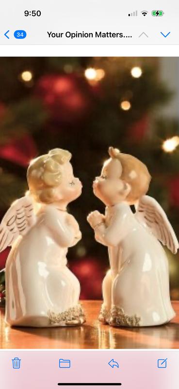 Ceramic Kissing Angels, Set of 2 | Vermont Country Store