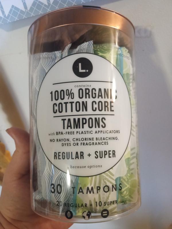 Organic Cotton Compact Tampons, BPA-Free