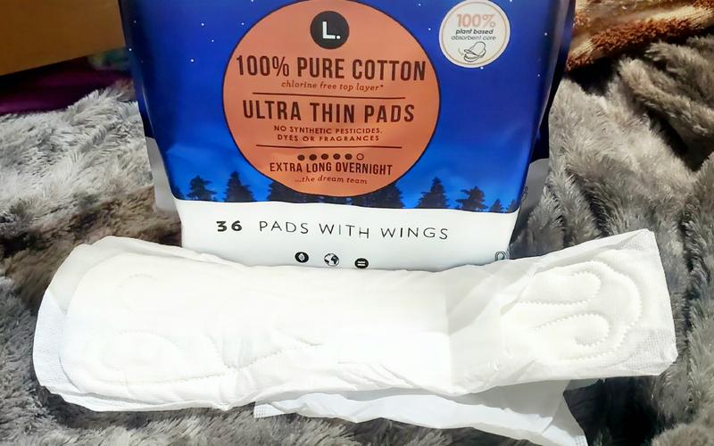 L. Chlorine Free Ultra Thin Extra Long Overnight Pads with Wings