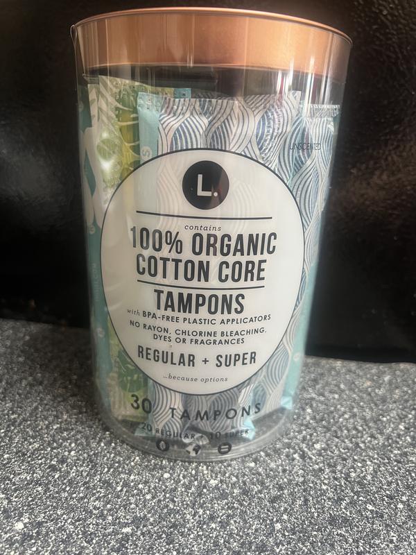 L. Organic Cotton Tampons Multipack - Regular + Super 42 Count