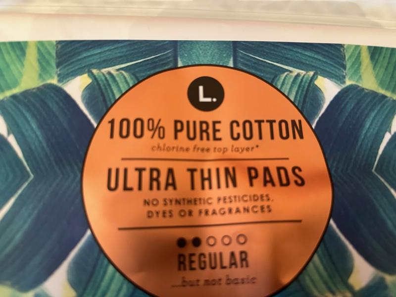 L. Chlorine Free Organic Cotton Ultra Thin Pads with Wings Regular  Absorbency, 42 count - Gerbes Super Markets