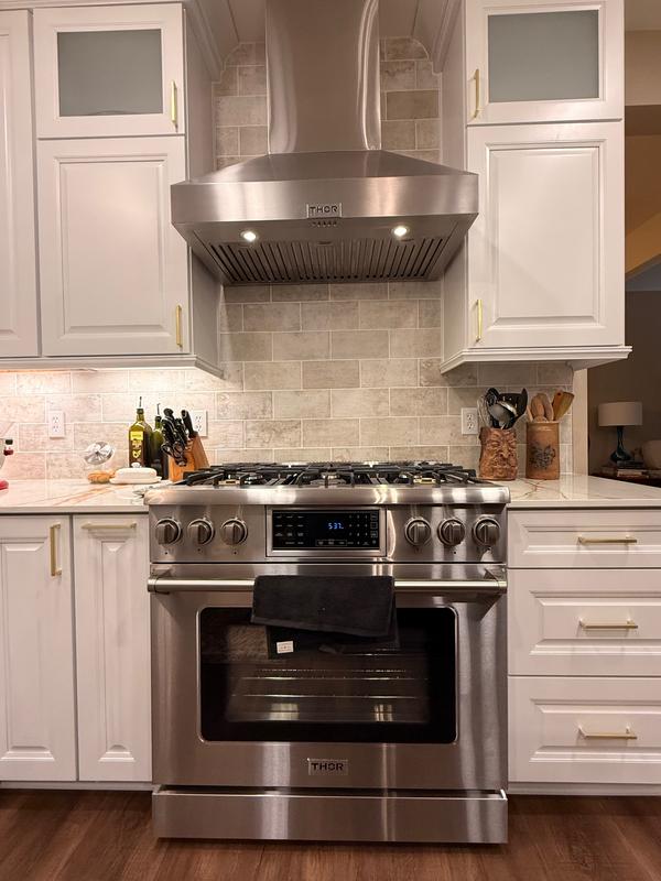 Shop 36 Inch Refurbished Stainless Steel Tilt Panel Gas Range