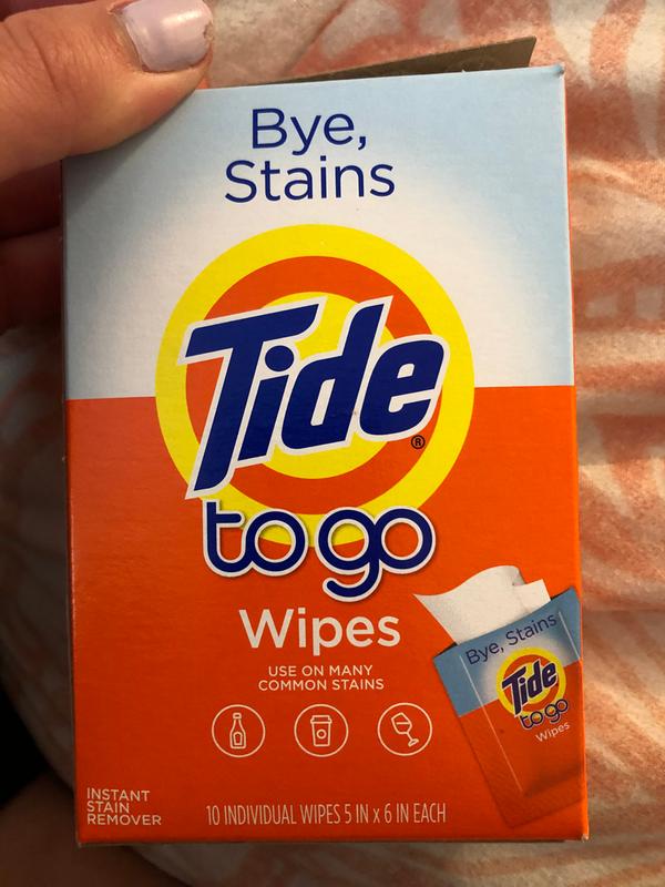 Tide to Go Stain Remover Wipes for Clothes, Instant Laundry Travel Stain & Spot Remover, 3 Pack, (30 Wipes total)