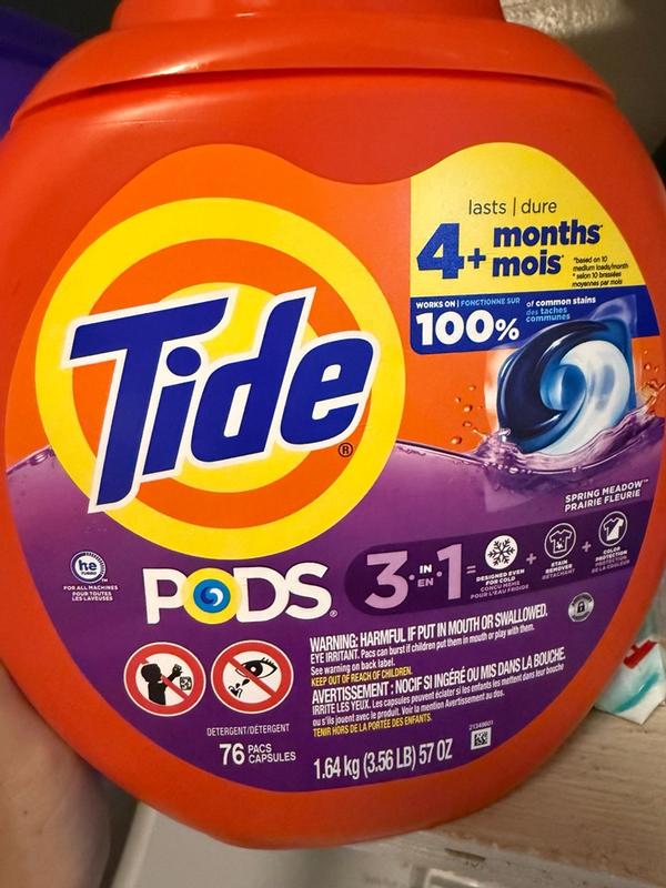 Tide PODS 3-in-1 Laundry Detergent Pods Spring Meadow 81 Count in