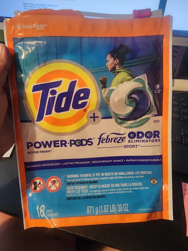 Tide Power Pods Sport with Febreze Freshness Odor Defense Liquid