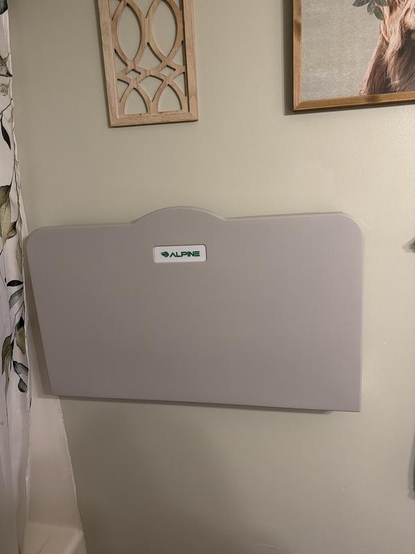 Alpine Industries 32-in W Black Wall-Mounted Horizontal Baby Changing ...