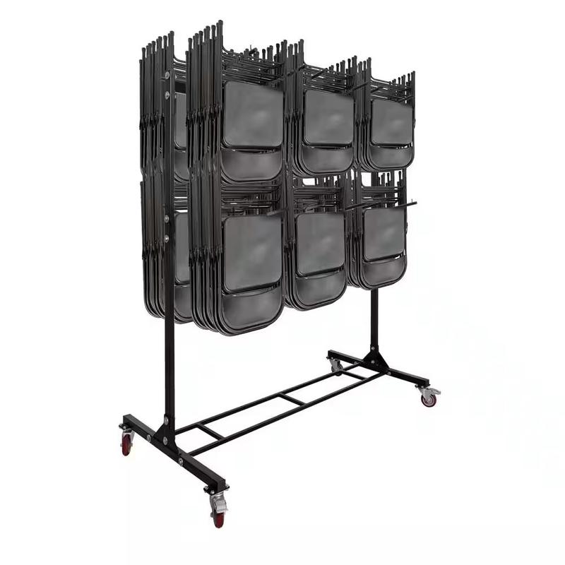 AdirOffice Heavy-Duty Folding Chair Carrier Cart, 1000 lbs. Weight