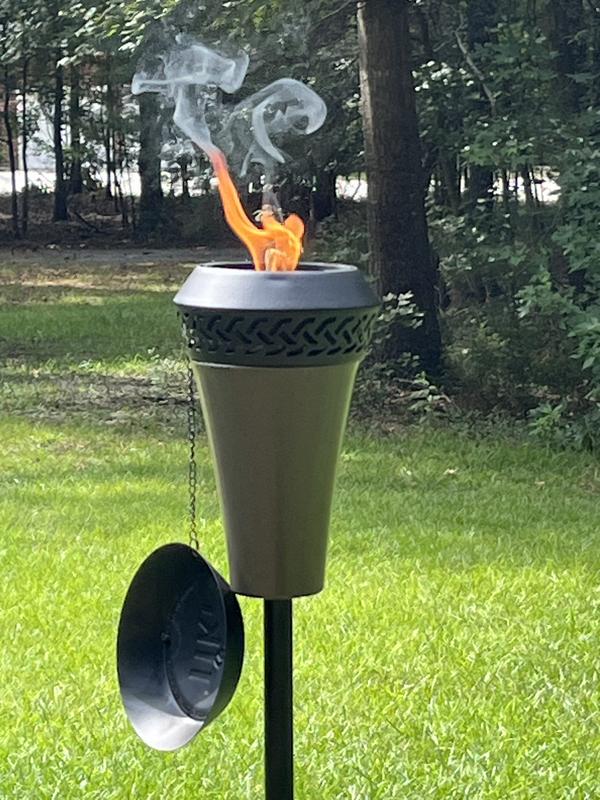 TIKI 66-in Island King Steel Garden Torch at Lowes.com