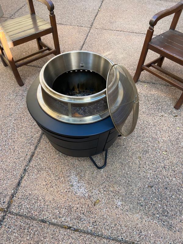 The heat deflector sits inside the screen and sends the heat out the sides.