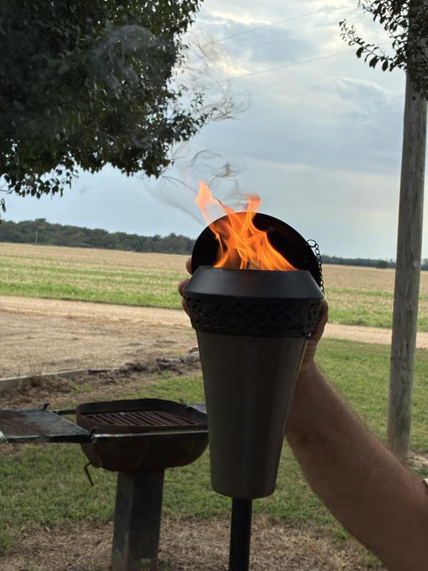TIKI 66-in Island King Steel Garden Torch at Lowes.com