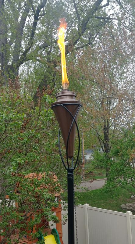 TIKI® Brand 65-Inch Kiawah Metal Torch Copper TIKI® Brand 65-Inch Kiawah Metal Torch Copper