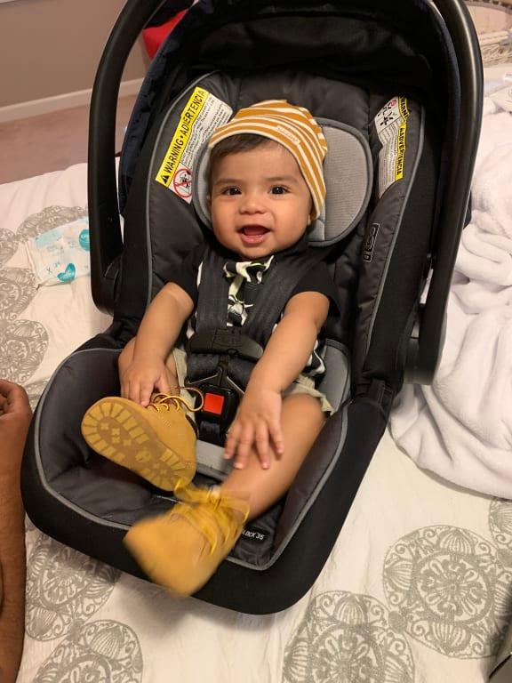 Ready to rock with his Tims