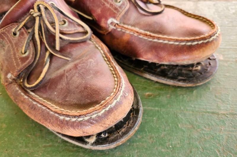 Soles separated from uppers